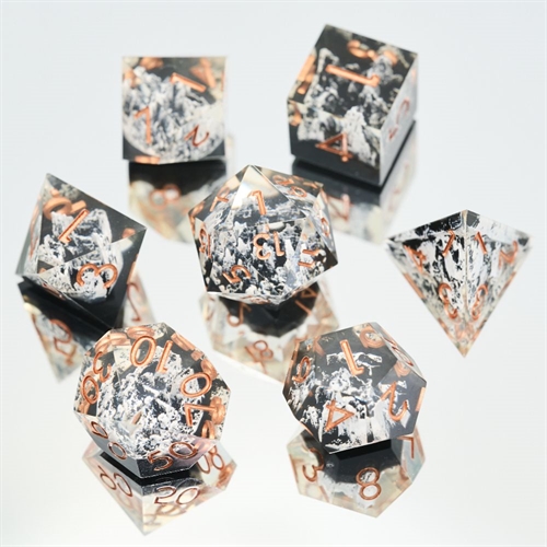 Stone Mountain Resin Sharp Edge - White - Rollespilsterninger - Epic Dwarf Dice